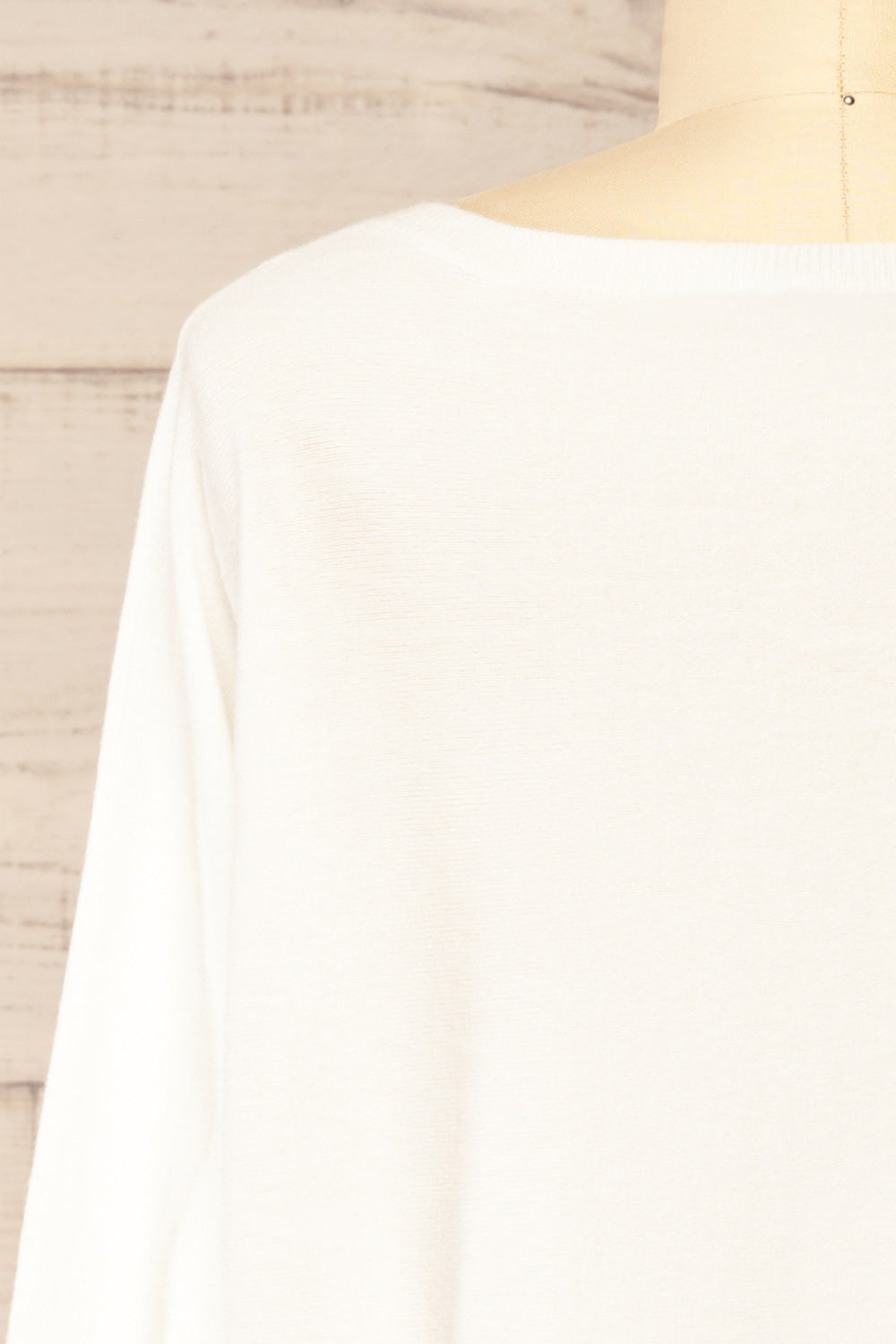 Ingleton White V-Neck Crop Sweater | La petite garçonne back