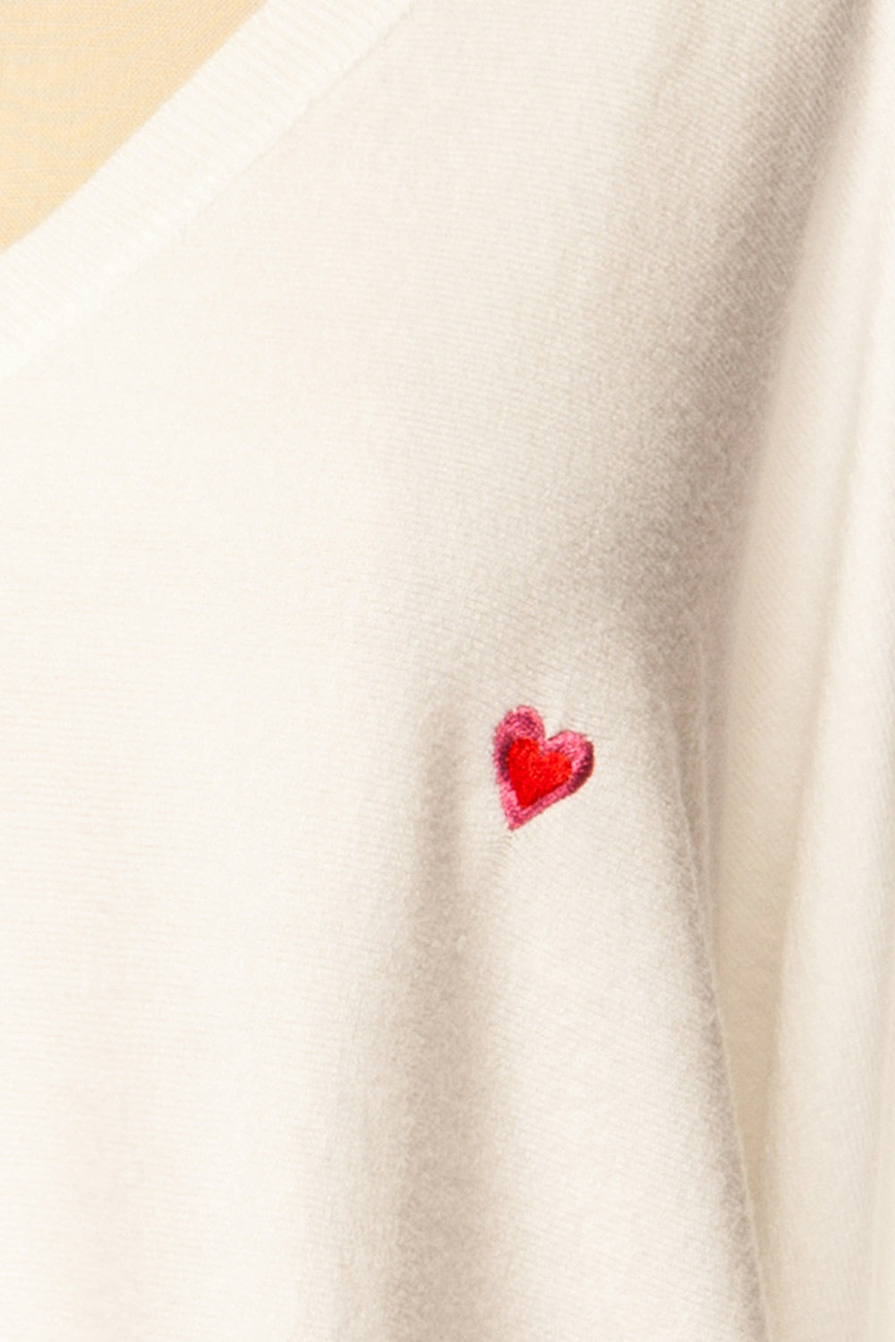 Ingleton White V-Neck Crop Sweater | La petite garçonne fabric 