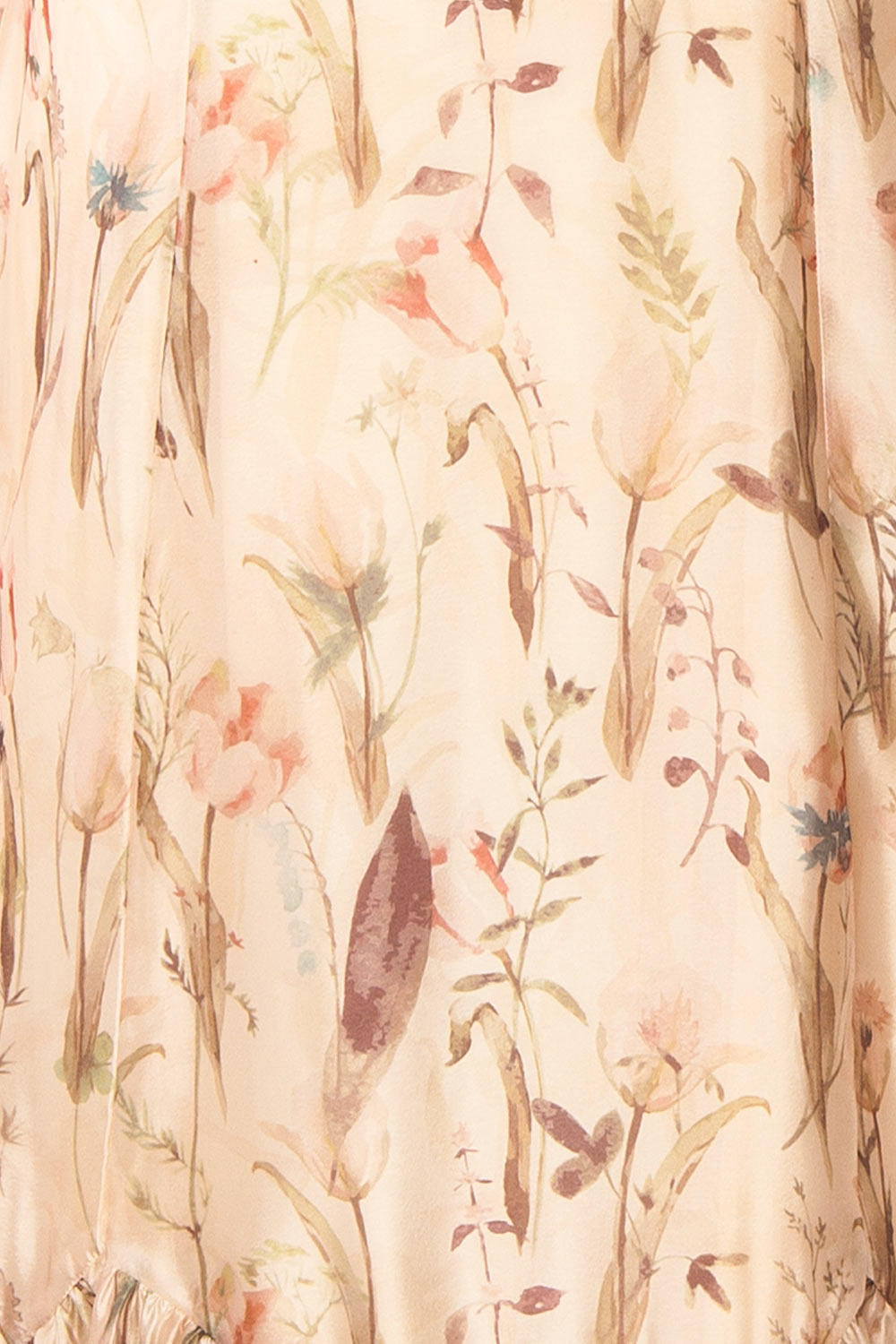 Ipiu Beige Floral Chiffon Midi Dress | Boutique 1861 fabric 