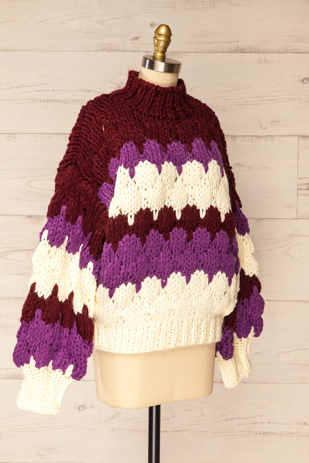 Irvine Multicolor Chunky Knit Sweater | La petite garçonne side view