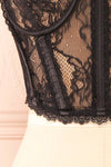 Isidore Black Lace Bustier Crop Top | Boutique 1861 bottom