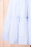 Islah Blue Striped Short Dress w/ Large Straps | Boutique 1861 bottom