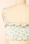 Isolde Floral Crop Top w/ Front Hooks | Boutique 1861 back close-up