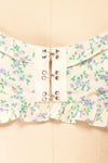 Isolde Floral Crop Top w/ Front Hooks | Boutique 1861 fabric