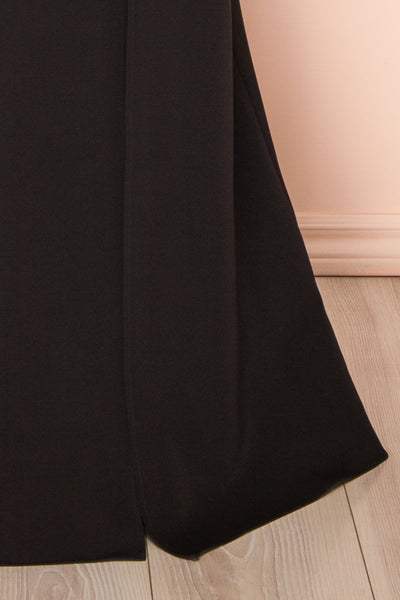 Izabella Black A-line Maxi Dress w/ Open Back | Boudoir 1861  bottom