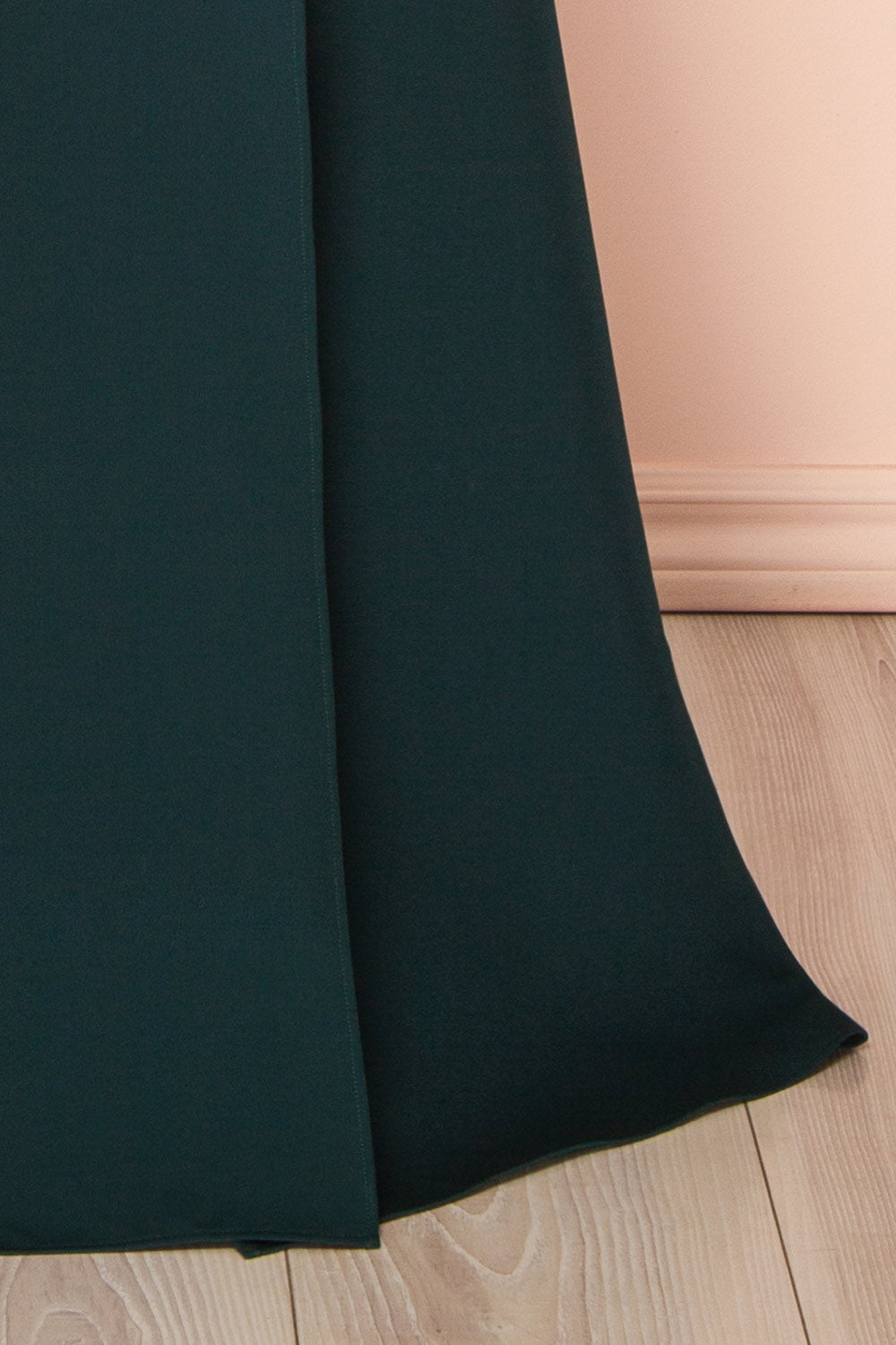 Izabella Green A-line Maxi Dress w/ Open Back | Boudoir 1861  bottom