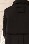 Jaipur Black Oversized Shirt w/ Knit Sleeves | La petite garçonne  back close-up