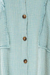 Jaipur Blue Oversized Shirt w/ Knit Sleeves | La petite garçonne fabric