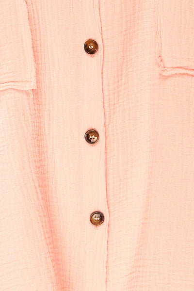 Jaipur Pink Oversized Shirt w/ Knit Sleeves | La petite garçonne fabric