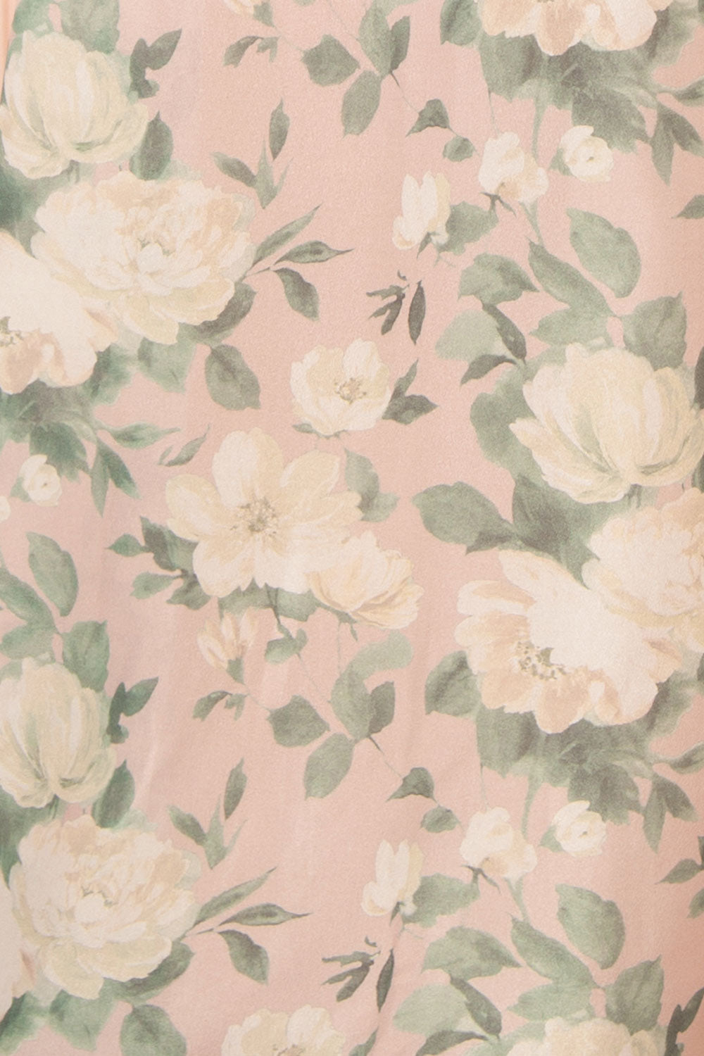 Janine Blush Strapless Floral Maxi Dress | Boutique 1861 fabric