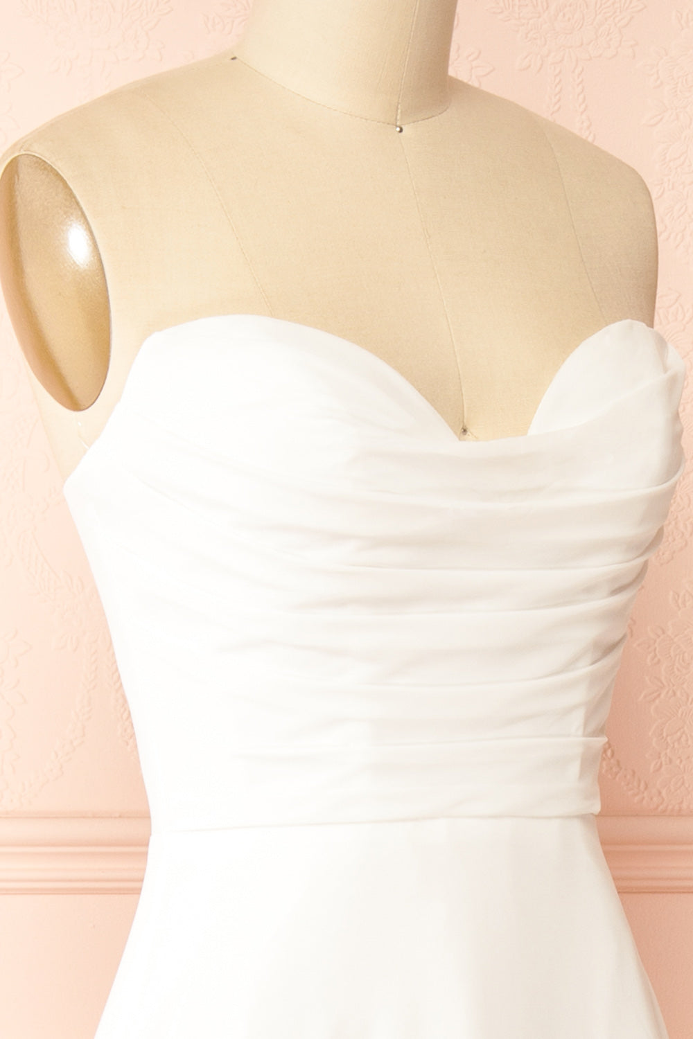 Jannah Chiffon White Maxi Bridal Dress with Neck Scarf | Boudoir 1861 side