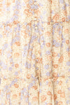 Jariana Midi Floral Dress w/ Plunging Neckline | Boutique 1861 fabric