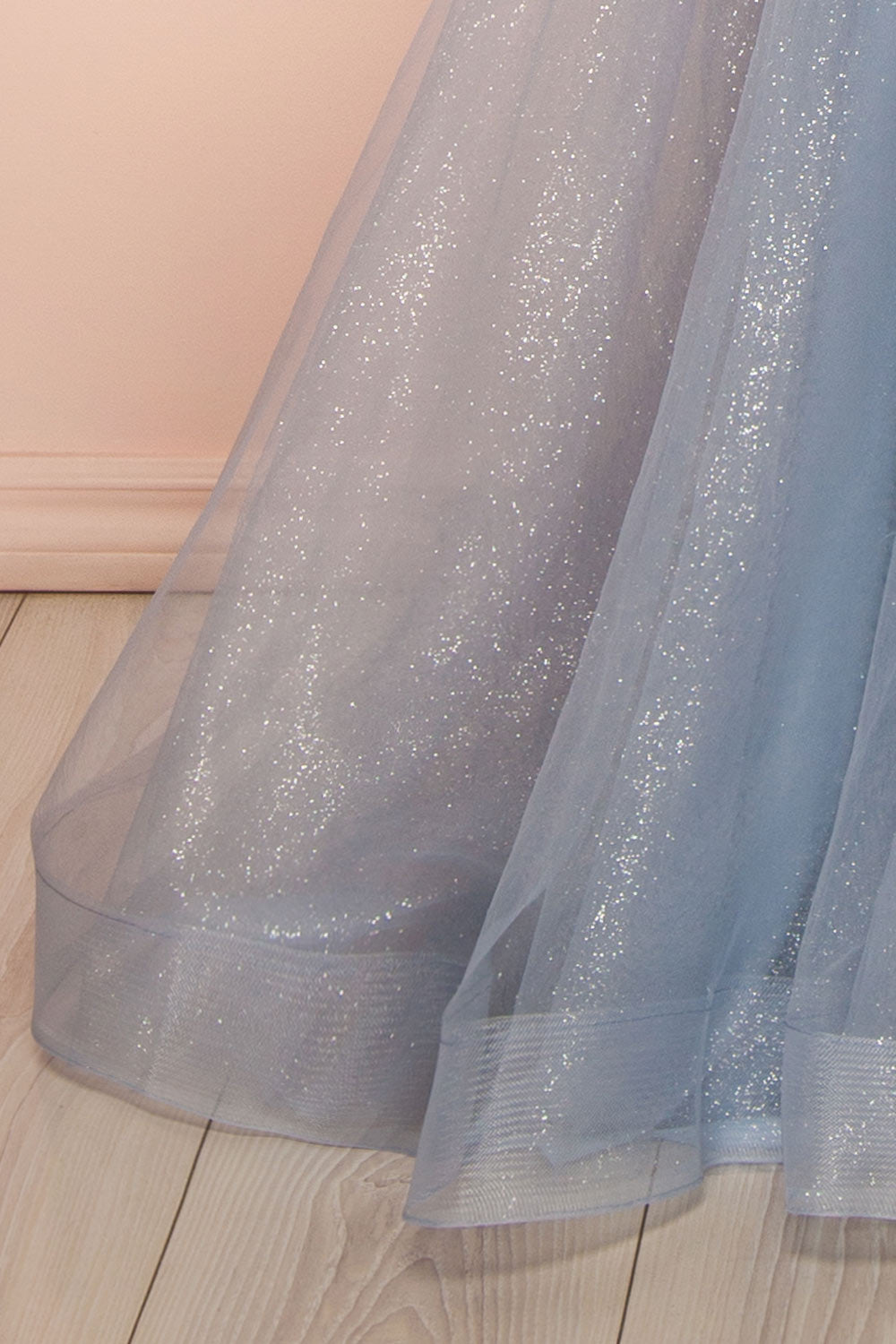 Jayden Maxi Blue Dress with Floral Beading | Boutique 1861 bottom