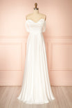 Jenifer Maxi Off-Shoulder Wedding Dress with Slit | Boudoir 1861 front view