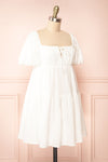 Jenna Short Tiered White Dress | Boutique 1861 side view
