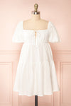 Jenna Short Tiered White Dress | Boutique 1861 front view