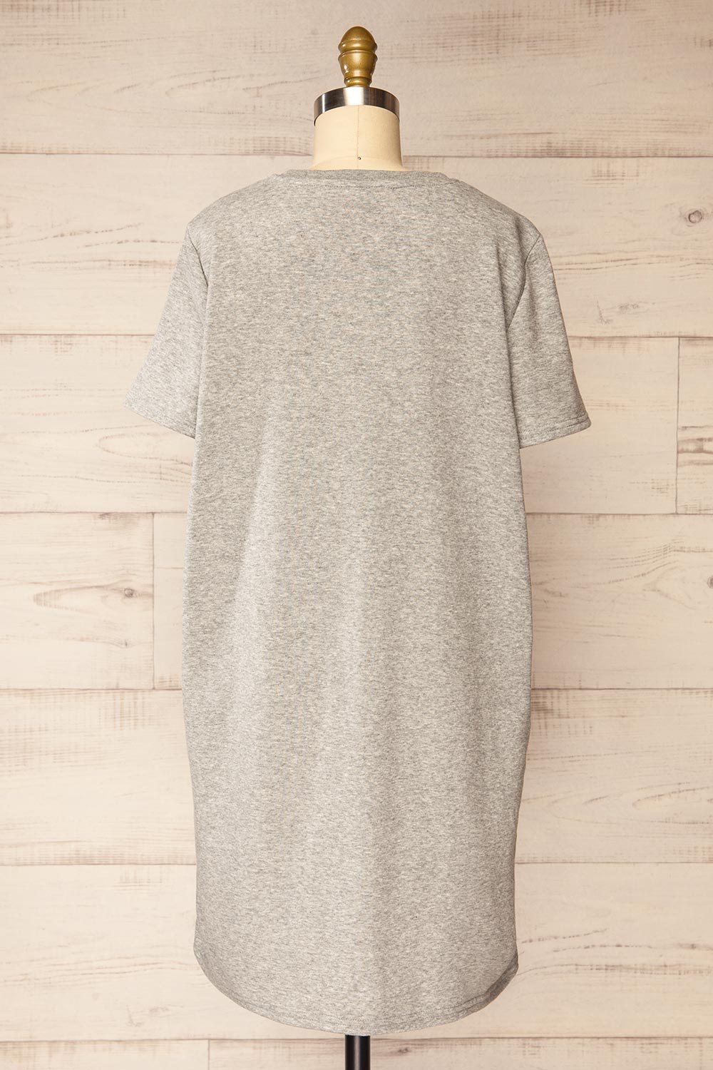Jerzey Grey T-Shirt Dress w/ Pockets | La petite garçonne  back view