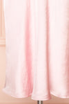 Jessie Pink Cowl Neck Satin Slip Dress w/ Open Back | Boutique 1861 bottom