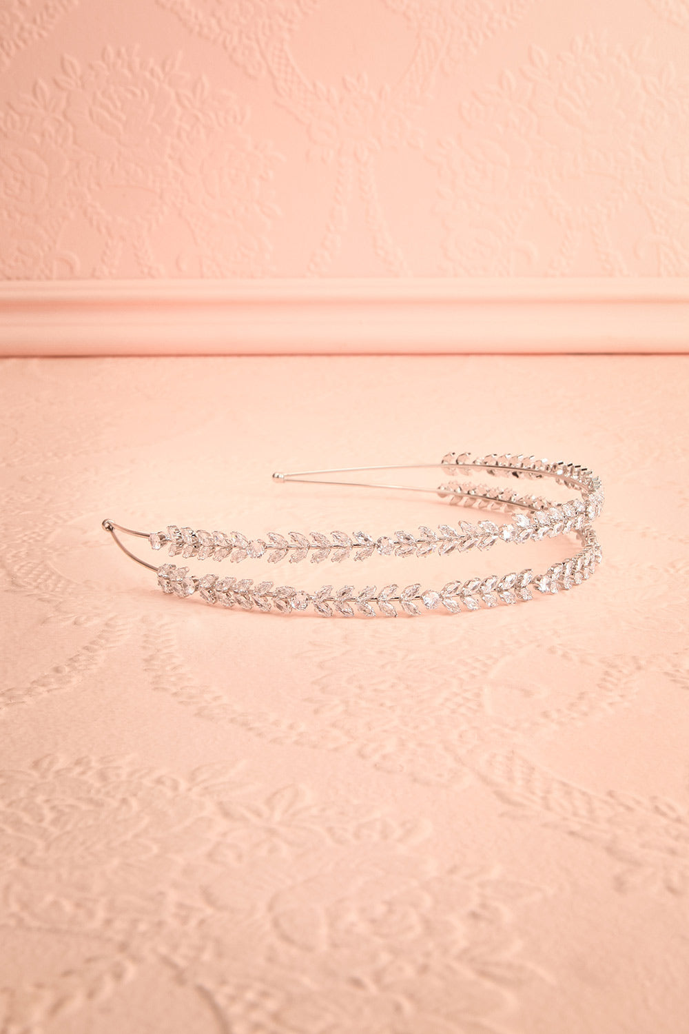 Jester Silver Crystal Headband | Boudoir 1861 flat view