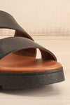 Jianna Black Platform Sandals | La petite garçonne front close-up