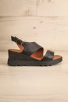 Jianna Black Platform Sandals | La petite garçonne side view