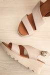 Jianna Grey Platform Sandals | La petite garçonne flat view