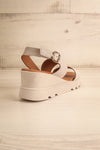 Jianna Grey Platform Sandals | La petite garçonne back view