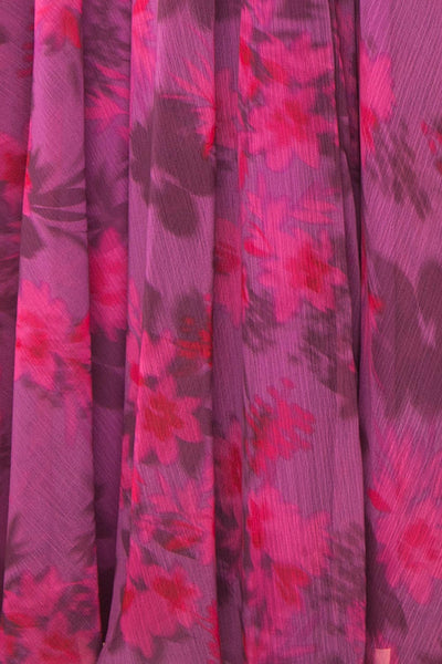 Jillian Purple Floral Midi Dress | Boutique 1861 fabric
