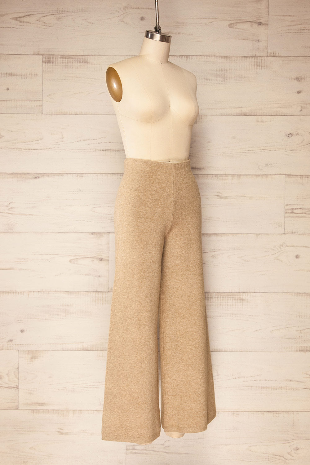 Jimina Taupe Wide Leg Loung Pants | La petite garçonne  side view