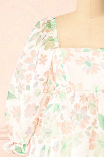 Jiselle Short Floral Babydoll Dress | Boutique 1861 front