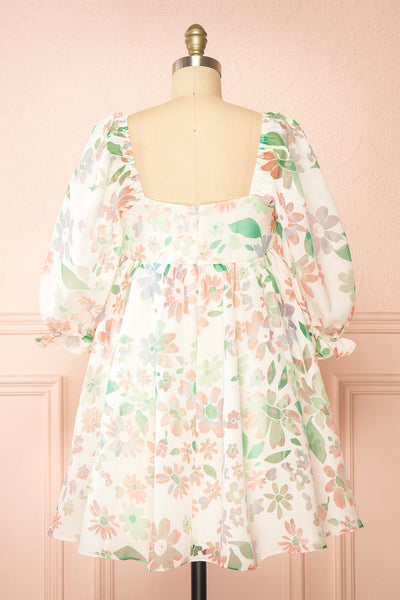 Jiselle Short Floral Babydoll Dress | Boutique 1861 back view