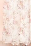 Jona Floral Midi Dress w/ Open Back | Boutique 1861 bottom close-up