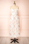Jona Floral Midi Dress w/ Open Back | Boutique 1861 front view