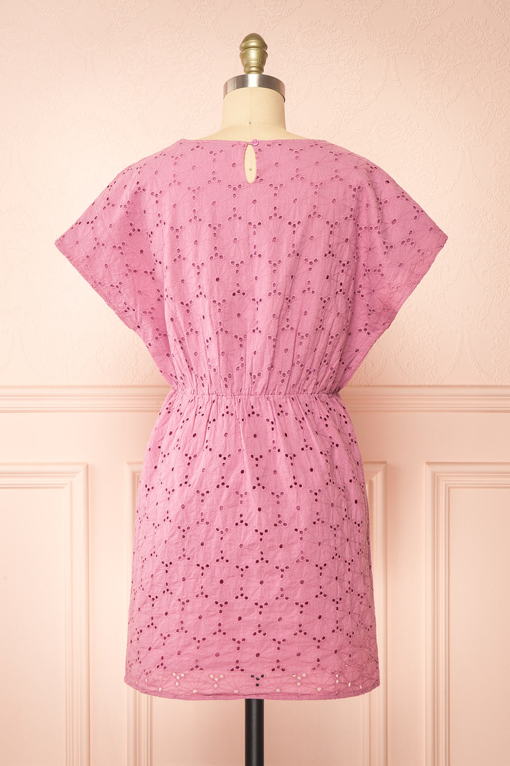 Jonesy Short Pink Floral Dress | Boutique 1861 back view