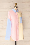 Jordan Pink Oversized Colour Block Shirt | La petite garçonne side view