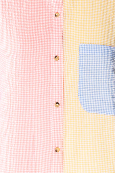 Jordan Pink Oversized Colour Block Shirt | La petite garçonne fabric