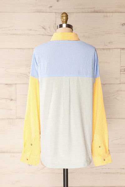 Jordan Yellow Oversized Colour Block Shirt | La petite garçonne back view