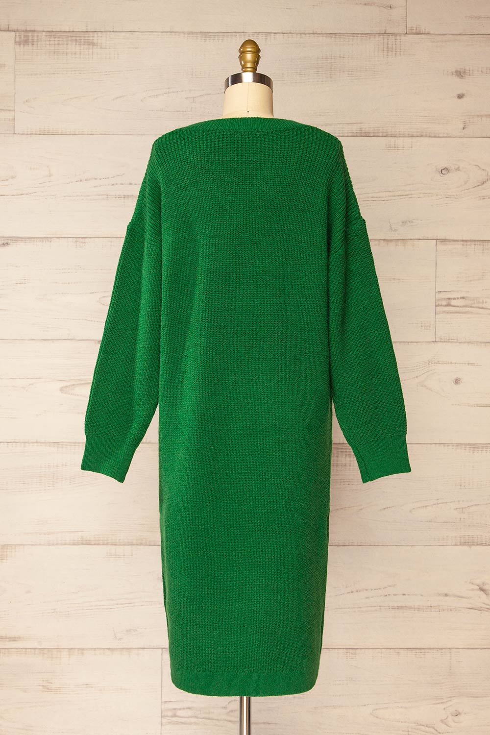 Jory Green Knit Midi Dress | La petite garçonne  back view