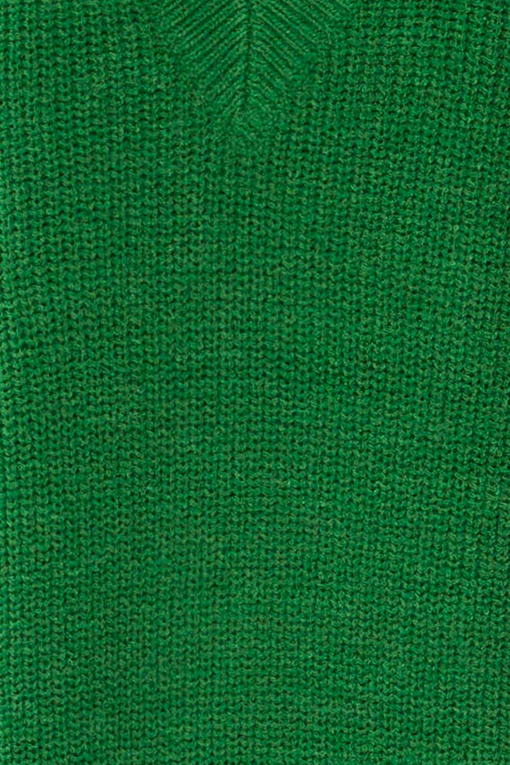 Jory Green Knit Midi Dress | La petite garçonne  fabric