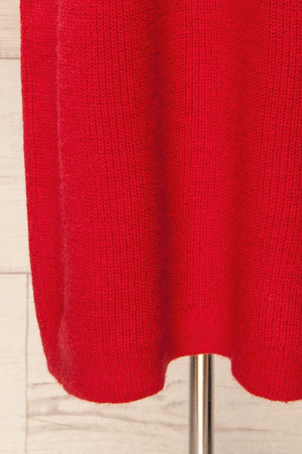 Jory Red Knit Midi Dress | La petite garçonne  bottom