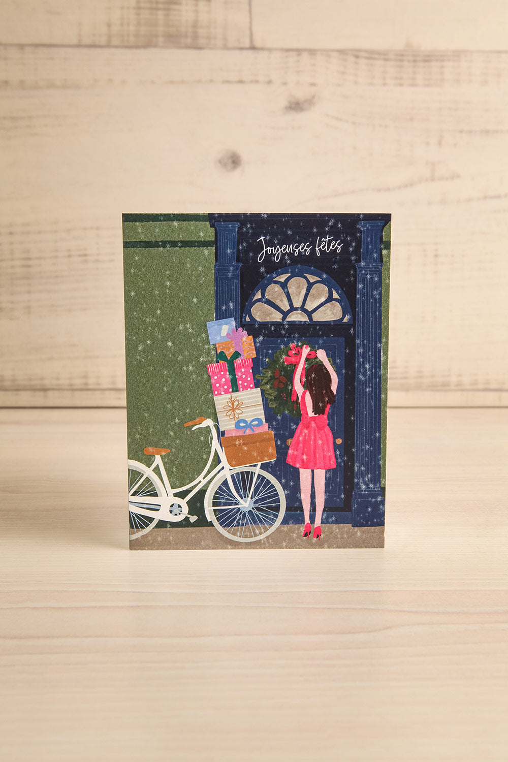 Joyeuses Fêtes - Door & Gifts Greeting Card | Maison garçonne