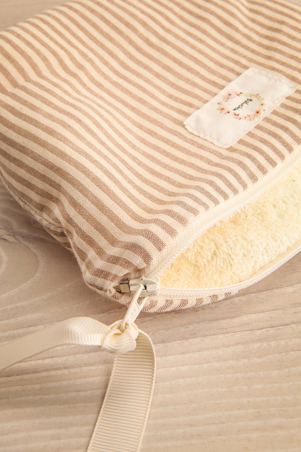 Joyus Striped Cosmetic Bag | Maison garçonne close-up

