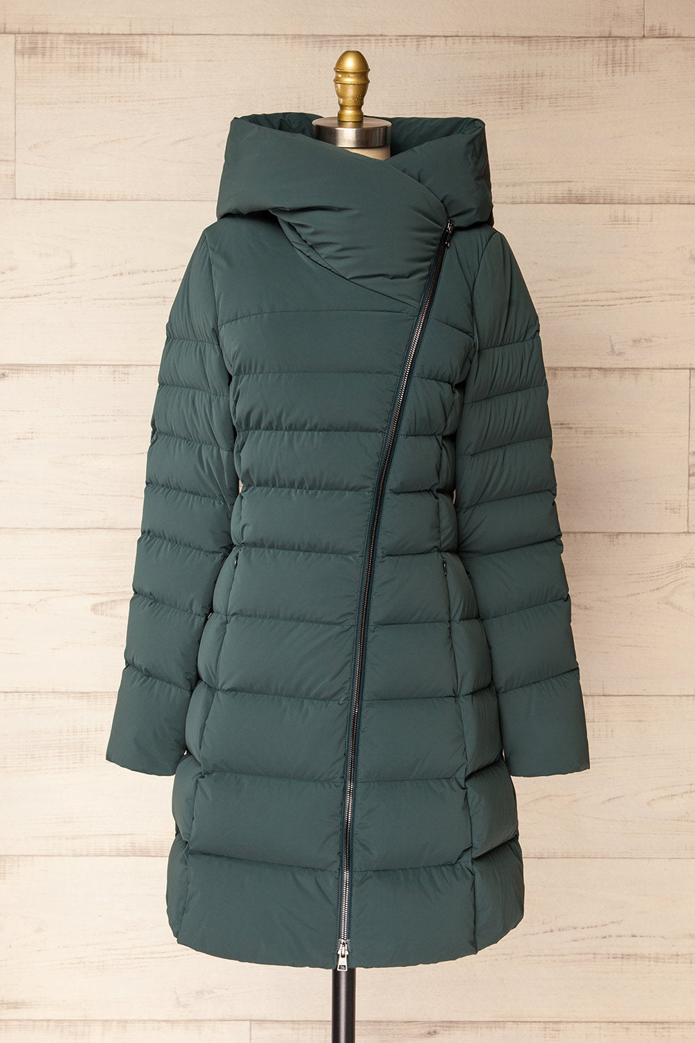 Judie Teal Midi Down Coat by Soia & Kyo | La petite garçonne front view