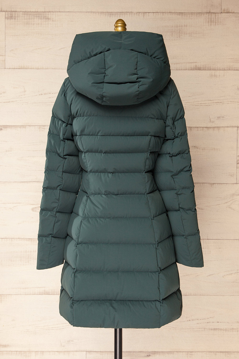 Judie Teal Midi Down Coat by Soia & Kyo | La petite garçonne back view