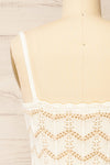 Juksu Ivory Crochet Top w/ Herringbone Pattern | La petite garçonne back
