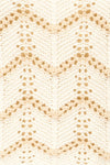 Juksu Ivory Crochet Top w/ Herringbone Pattern | La petite garçonne fabric