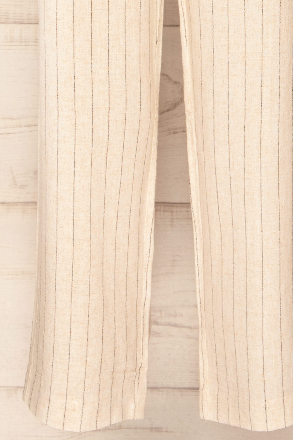 Juneau Beige Striped Linen Pants | La petite garçonne  bottom