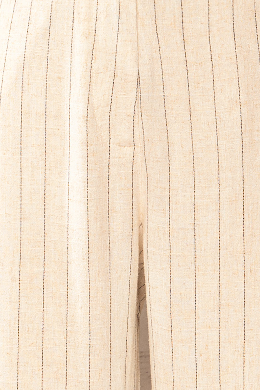 Juneau Beige Striped Linen Pants | La petite garçonne  fabric 