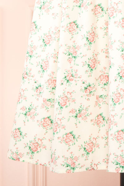 Junia Short Floral Babydoll Dress w/ Bow | Boutique 1861 bottom