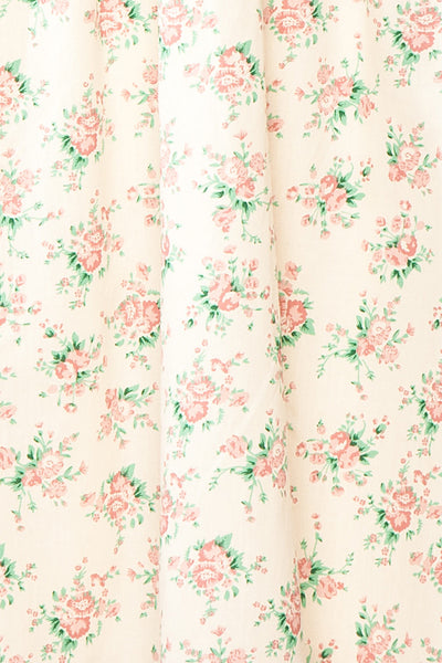 Junia Short Floral Babydoll Dress w/ Bow | Boutique 1861 fabric